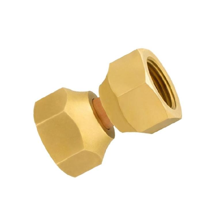 Sturdy Brass Female Swivels Flares Adapters with Sealing Gaskets Convenient Accessory for Fuels Transfer 2Pieces
