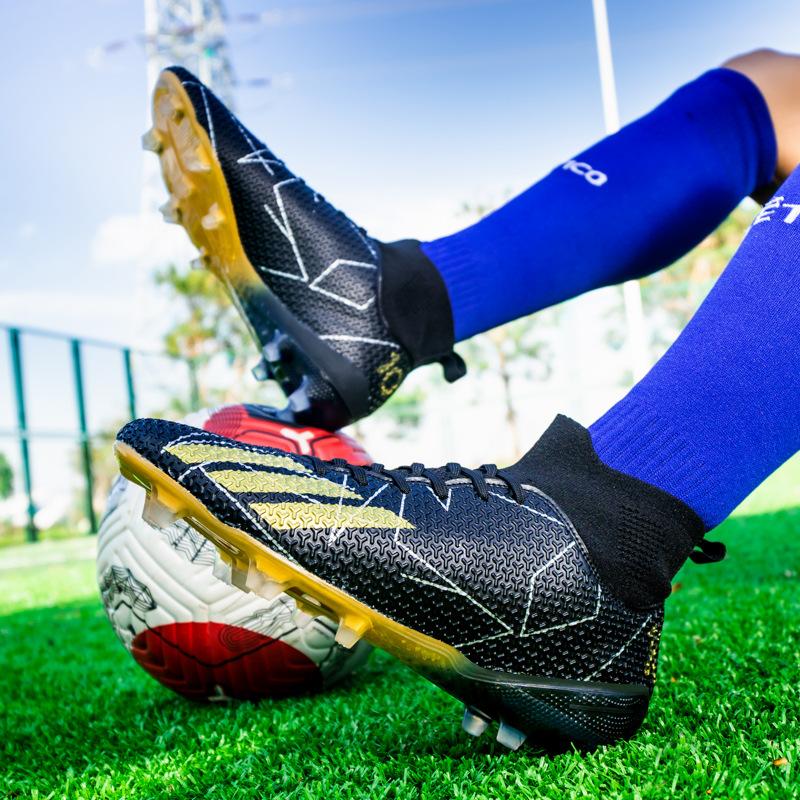 Liela izmēra īsti augstpapēžu futbola apavi vīriešu treniņu apavi studentu apavi ar lauztām kniedēm sieviešu elpojoši un ērti