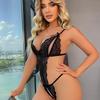 European & American Backless Lingerie Bodysuit Sexy Uniform Set