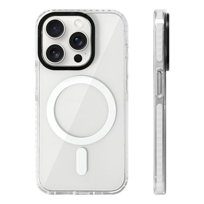 Transparent Neon Color MagSafe Phone Case for iPhone17 16 15 Pro Max 14Pro 13 14 12 Wireless Charging Soft Silicone Bumper Cover