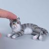 Simulation Cat Pet Model Cartoon Lying Cat Statue Adorable Cat Ornament  Dashboard Figurine