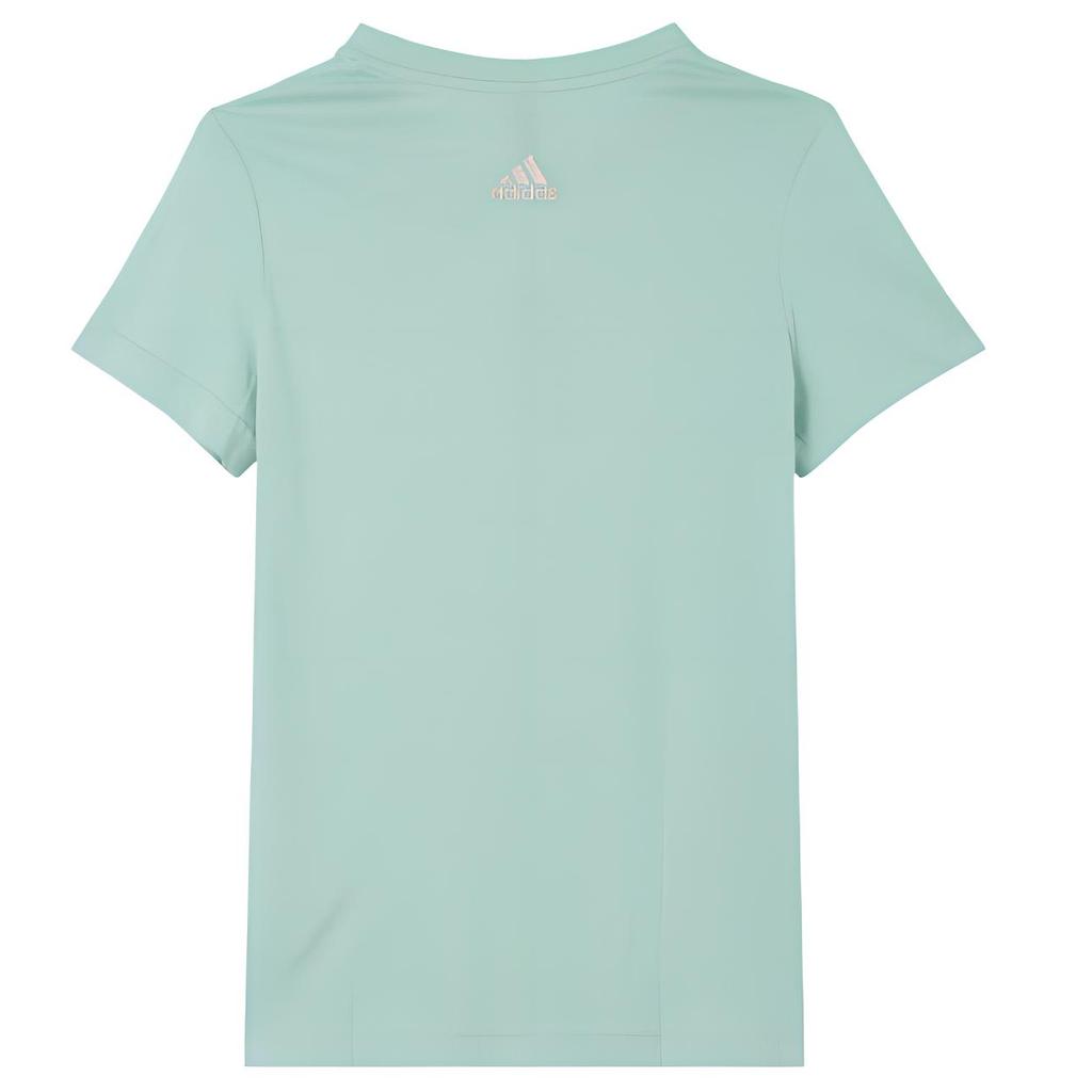 Adidas Color Letter Print Short Sleeve T-Shirt Women Tops Light-Green GD5770