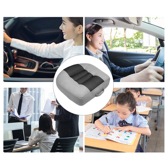 Ergonomic Booster Seat Cushion Breathable Heightening Height Booster Mat Mesh Portable Car Seat Pad Angle Lift Seat Non-Slip Portable Posture