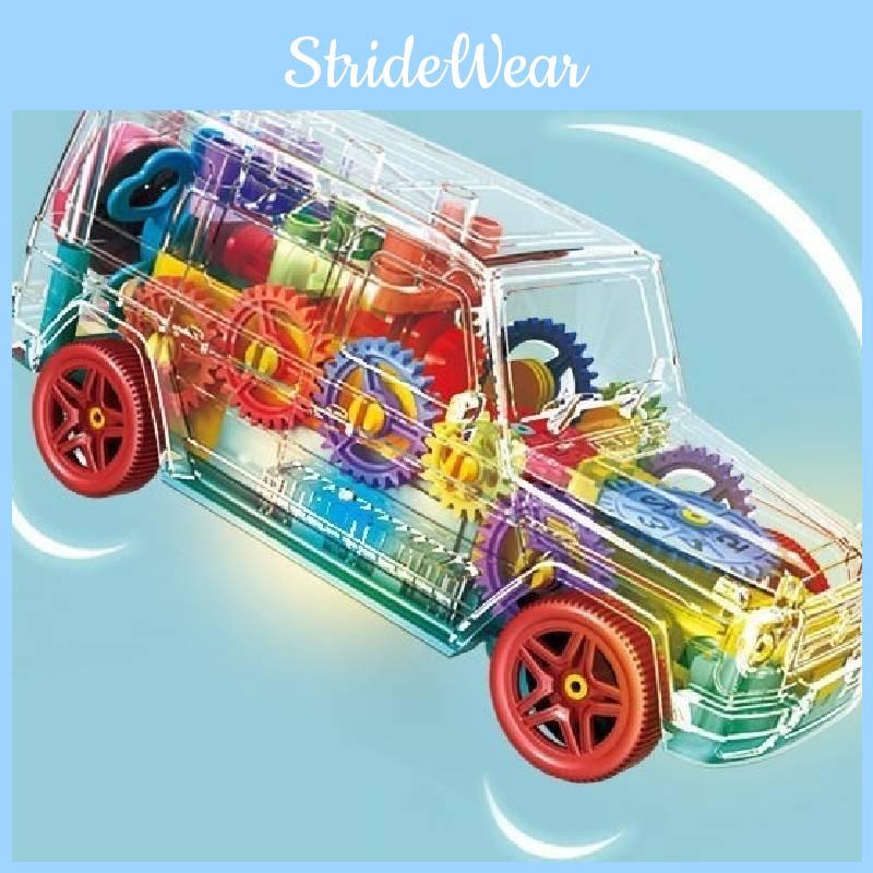 Transparent Gear Big G Electric Toy Car With Light And Music For Kids Emotional Development