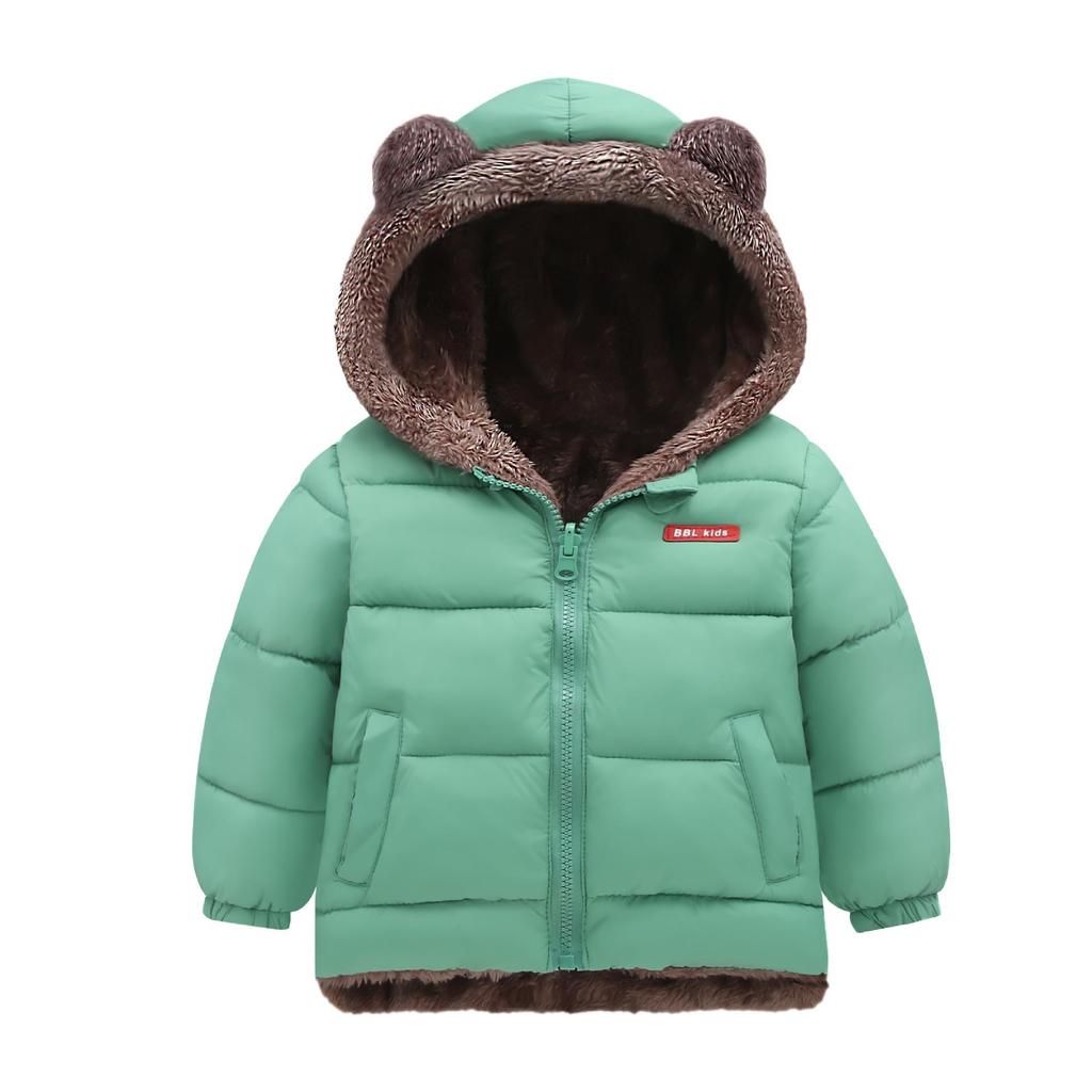 Children's Off-Season Lambswool Cotton Jacket - Plus Velvet Thickened, Warm Coat for Boys and Girls