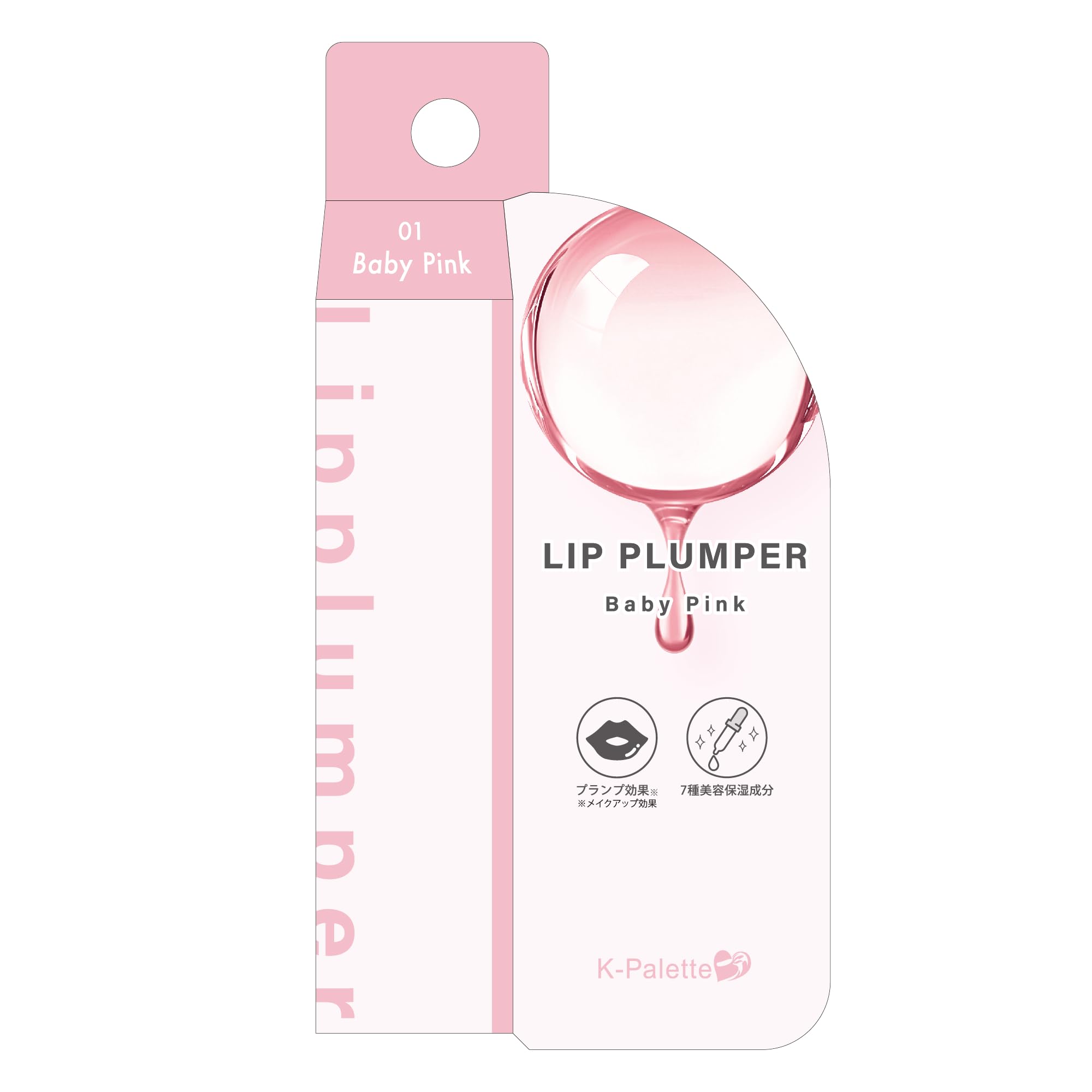 K-Palette CHUNEW Увеличитель губ 01 Бэби Пинк 8 г. Без капсаицина. Многоцелевой (праймер, увлажняющее средство, защитное средство, блеск, цвет губ и морщина