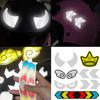 New Creative Waterproof Glasses Devil Horn Motorcycle Helmet Decal Night Warning Sign Reflective Sticker Exterior