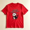 Retro Cartoon Vampire Cat Shirt Count Meowcula Halloween Kitten Crescent Moon Graphic Vintage Funny Animal Print Unisex Casual T