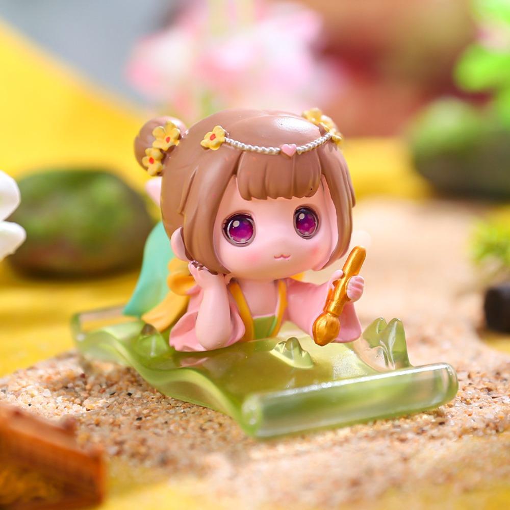 Cute Style Bunny Series Model Toy Colorful Ancient Costume Girl Doll Desktop Ornament