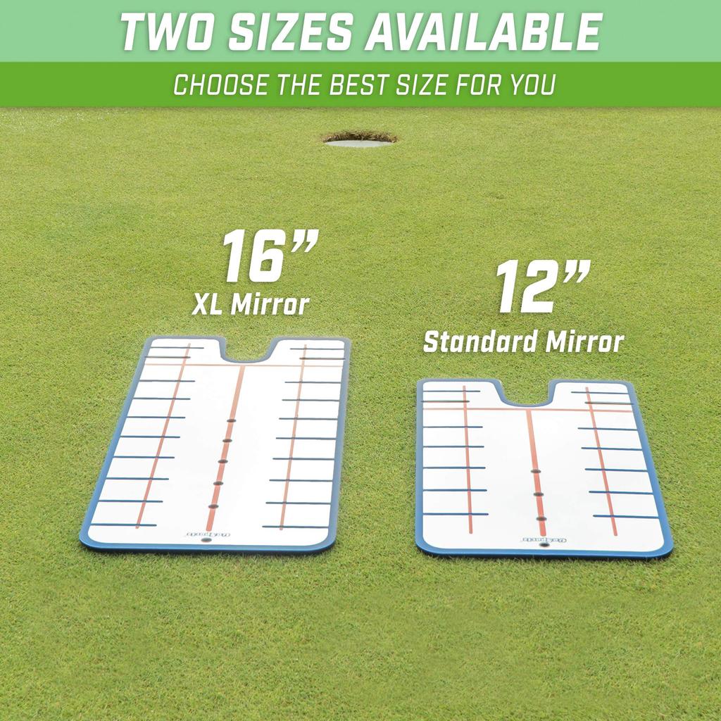 (12" Standard Mirror) - GoSports Golf Putting Alignment Mirror - Indoor Outdoor Eye Line Guide - Putt Like The Pros (Choose Between Standard and XL