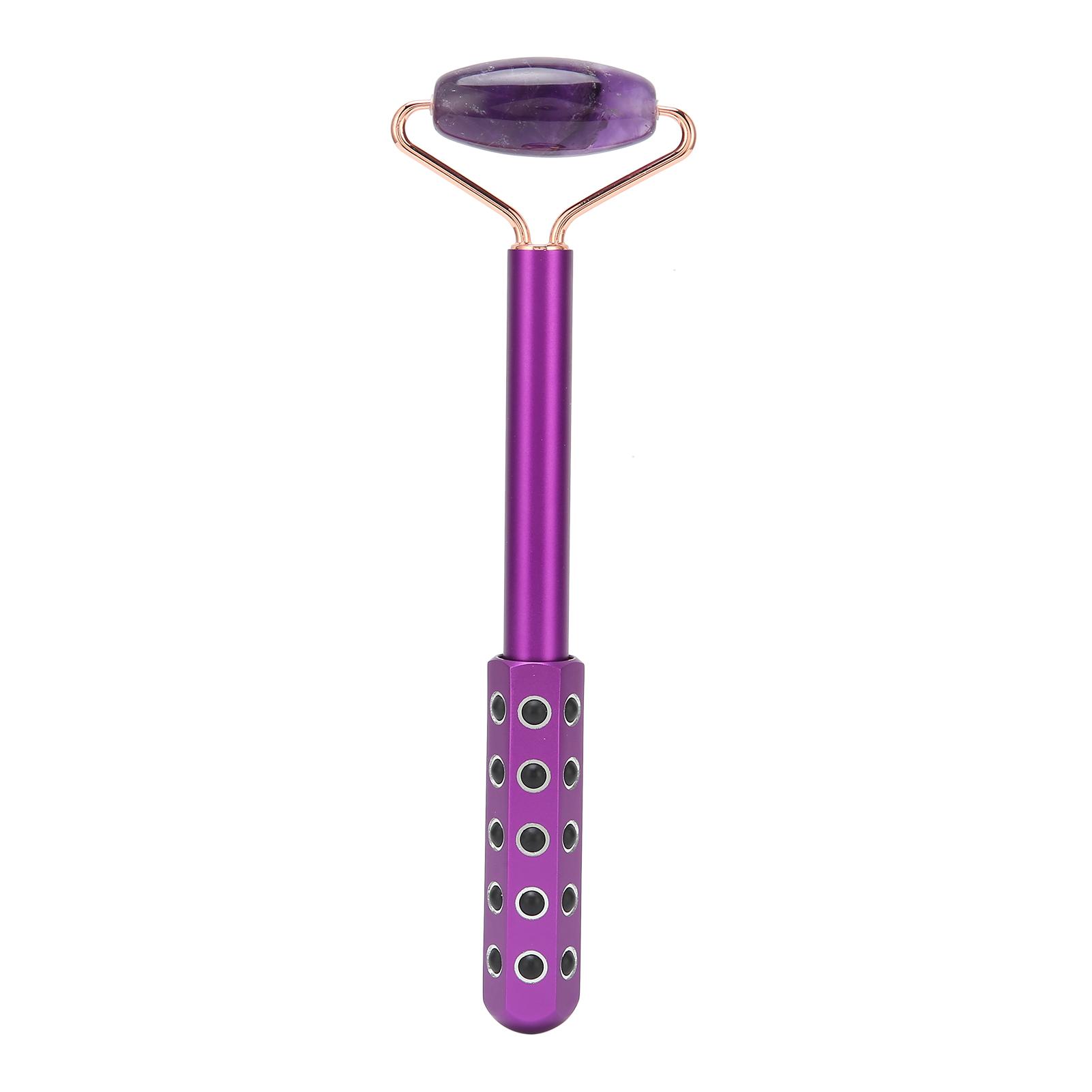 

Double Head Germanium Face Massage Roller Portable Facial Skin Tightening Massage Tool Purple