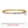 Charms Tennis Bracelet for Women, Cubic Zirconia Chain Bracelet Adjustable,Stainless Steel Miami Link CZ Bangle Gift