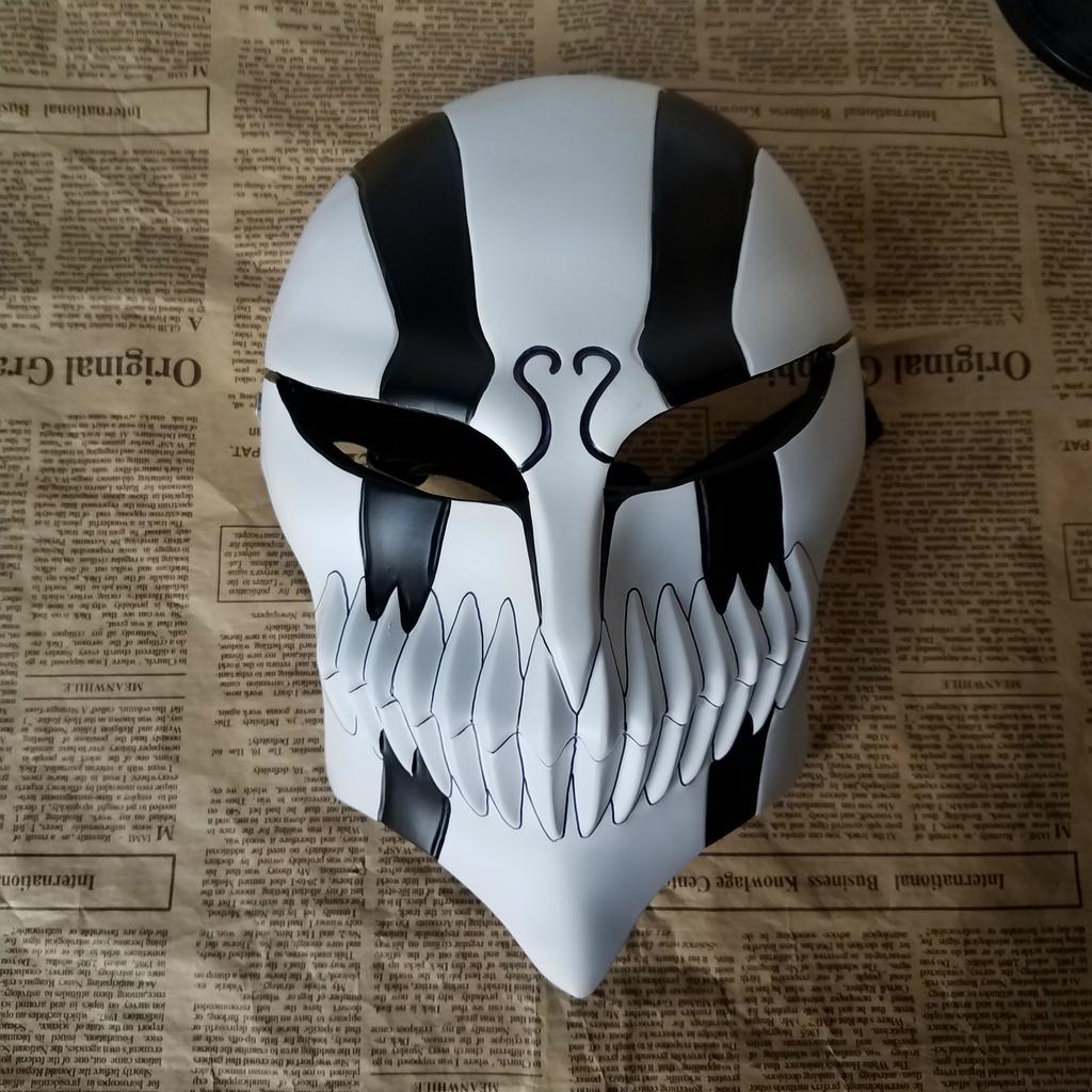 Halloween Horror Grim Reaper Mask Kurosaki Ichigo Virtual Full-Face Mask Anime Men's Gundam Figure White Model