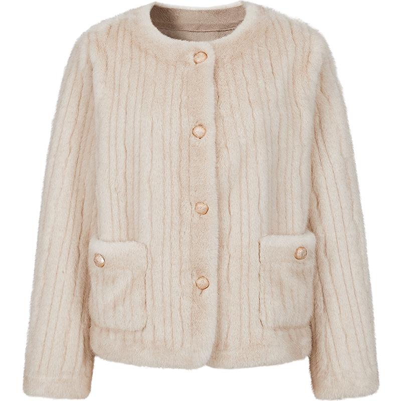 

JIUZI ANNACO Женское роскошное короткое пальто из искусственного меха L