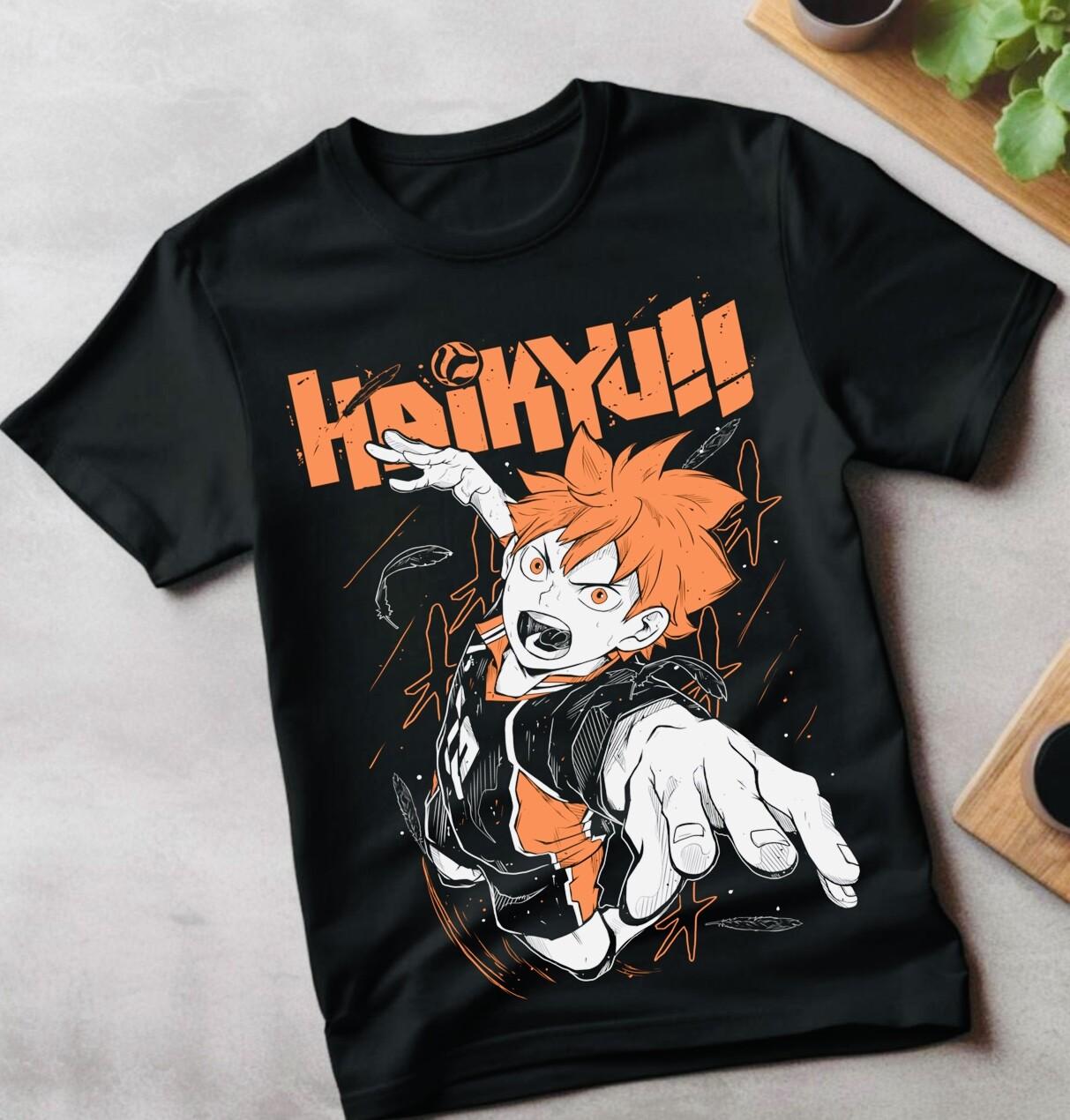 Хината Шоё Манга-полоса Haikyuu Haikyu Аниме Унисекс Футболка Футболка Мужские Женские Футболки Верхняя Футболка ВСЕ РАЗМЕРЫ 3XL