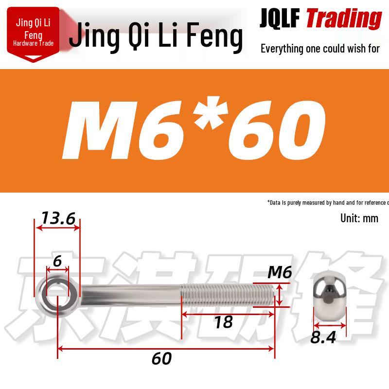 Stainless Steel GB798 Eye Bolt, Full Series M5-M16