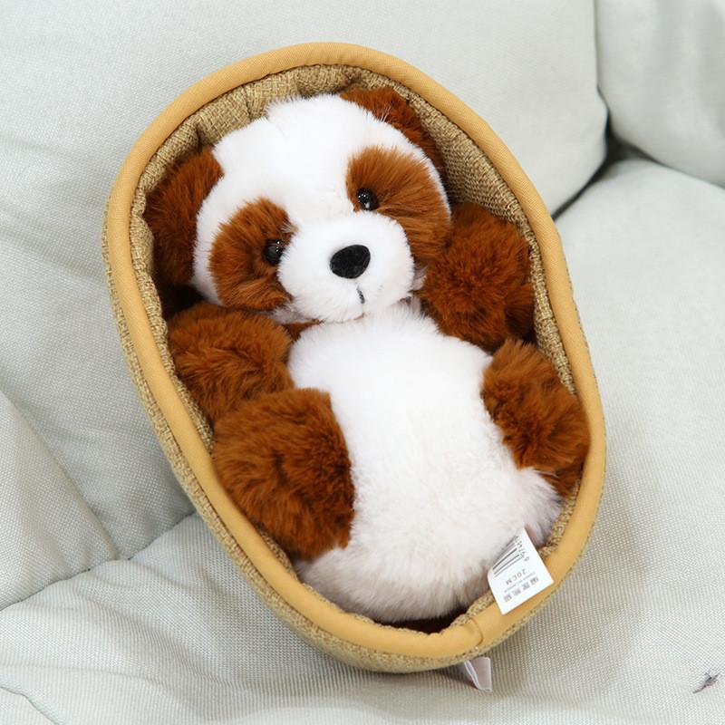 Süßes Waschbär-Stofftier Panda Kuscheltier Puppe Weiches Kreatives Geschenk für Hundebett