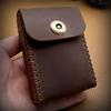 NP09 Handmade Top Grain Cowhide Cigarette Case: Classic Men's Style, Soft & Hard Pack Compatible, Holds 20 Pieces