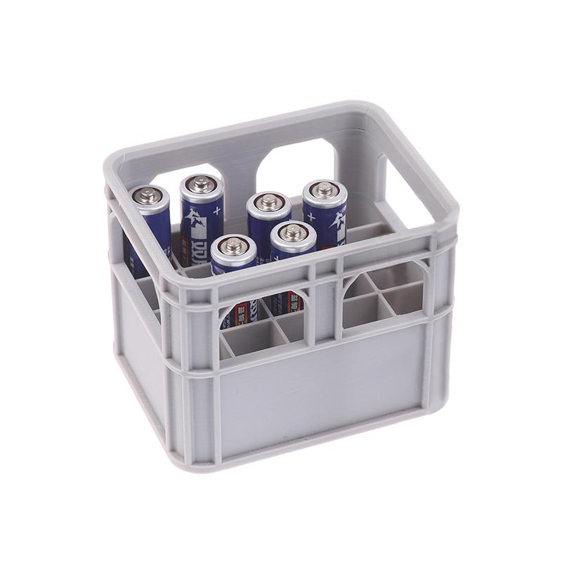 3D-gedruckte Batterieaufbewahrungsbox DIY Bierkiste Nein. 5 AA Nein. 7 AAA-Batterie stapelbarer Aufbewahrungskorb