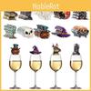 Decor Halloween Table Wine Glass Plugin Set With Ghost And Pumpkin Elements