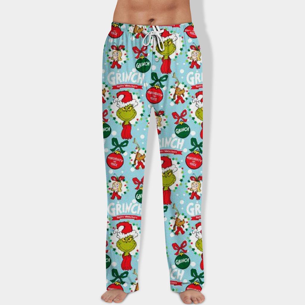 Men's Allover Printed Home Pants Sleeping Pajama Pants Long Pants Pajama Pants Yoga Pants