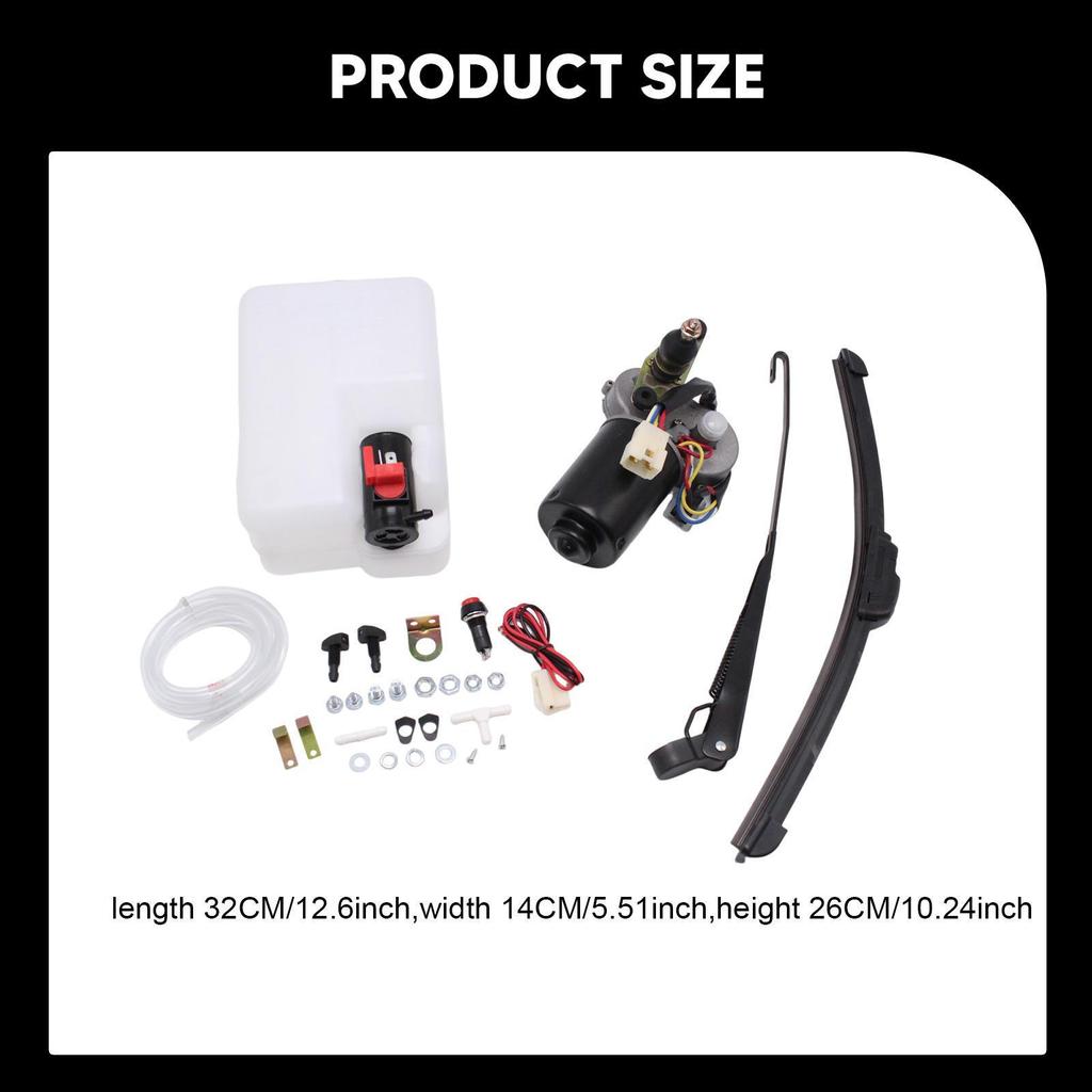 Kit de Montagem de Limpador de Para-brisa Elétrico e Bico de Água do Braço