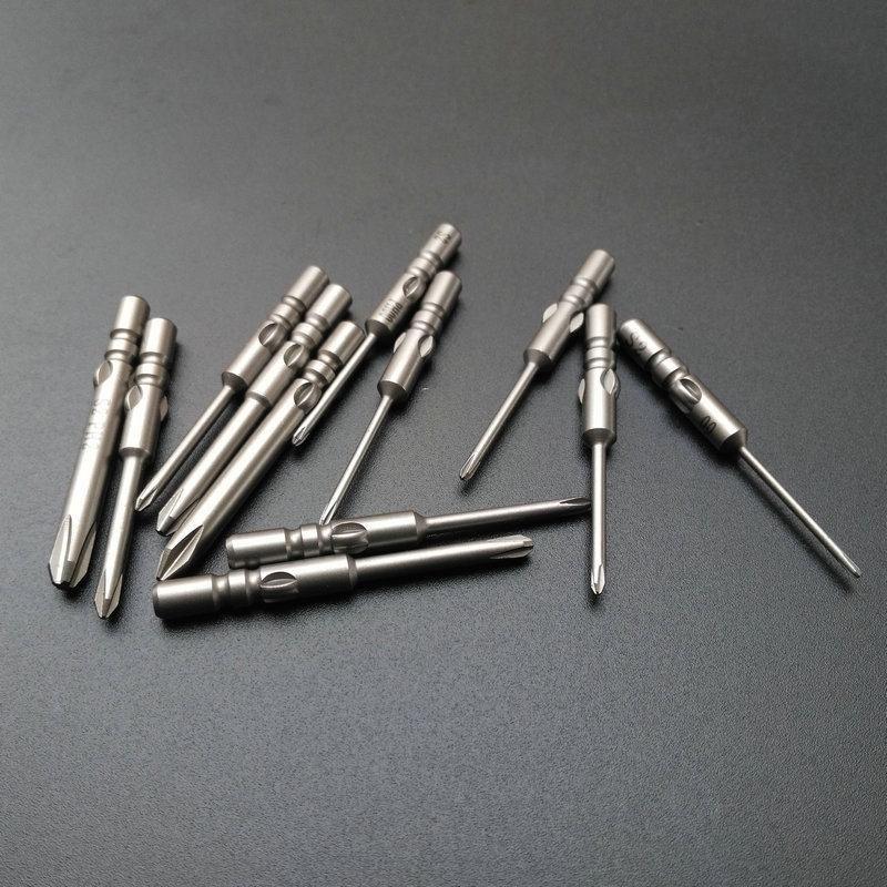 S2 Steel High Hardness 4mm Magnetic Phillips Electric Screwdriver Bit, Round Head.