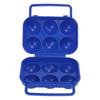 Tragbarer Eieraufbewahrungsträger Koffer ABS 6 Fächer Eierbox für Outdoor Indoor EieraufbewahrungBlau