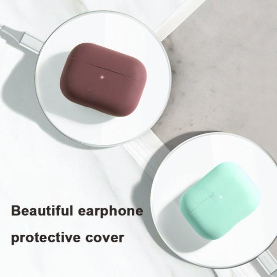 Earphone Protective Case Shock-proof Anti-fall Soft Silicone Solid Color Wireless Sports Earbud Spilt Protector for Airpods Pro2