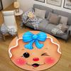 Eclectic Round Pop Art Multicolor Rug Mat, Non-Slip Floor Mat for Hallway