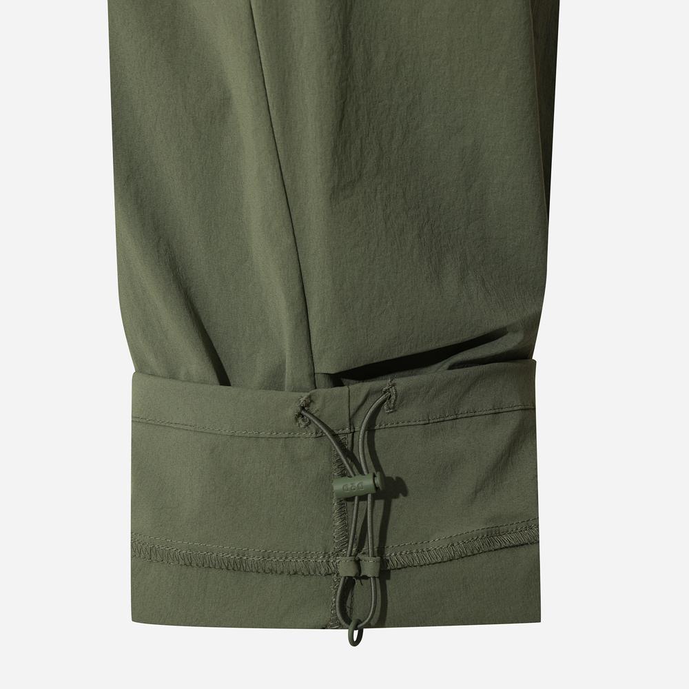 DOD See-Through Semi-Oversized 3/4 Length Pants (Khaki)