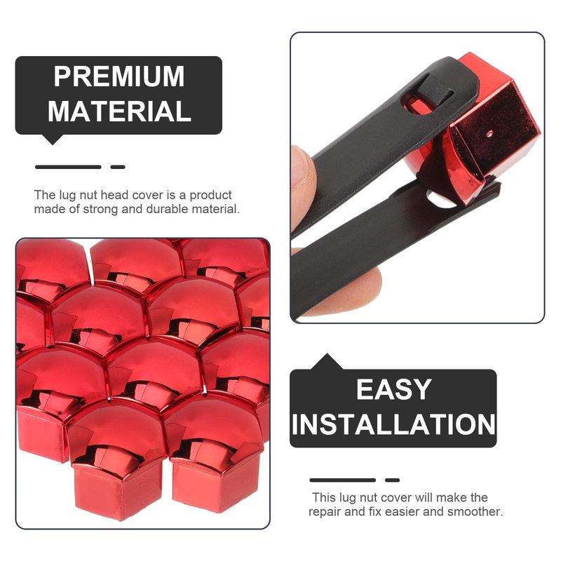20Pcs Wheel Hub Covers High Durability Lug Nut Covers Anti-Rust Protector Easy Installation Car Exterior Accessories