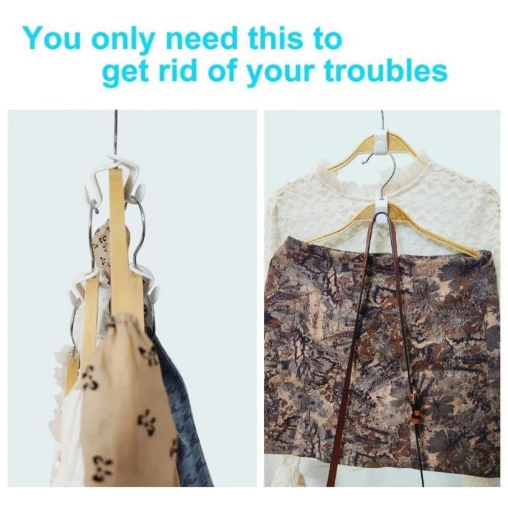 60 Stück Kleiderbügel Platzsparend Schrankverbinder Haken Kaskadierende Kunststoff Garderobe Kleidung Mantel Organizer Ständer Halter