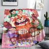 1Pc Cartoon Red Panda Print Flannel Blanket, High quality Comfortable for All Seasons, Home Decor, Warmth and Comfort, Perfect for Gifts
