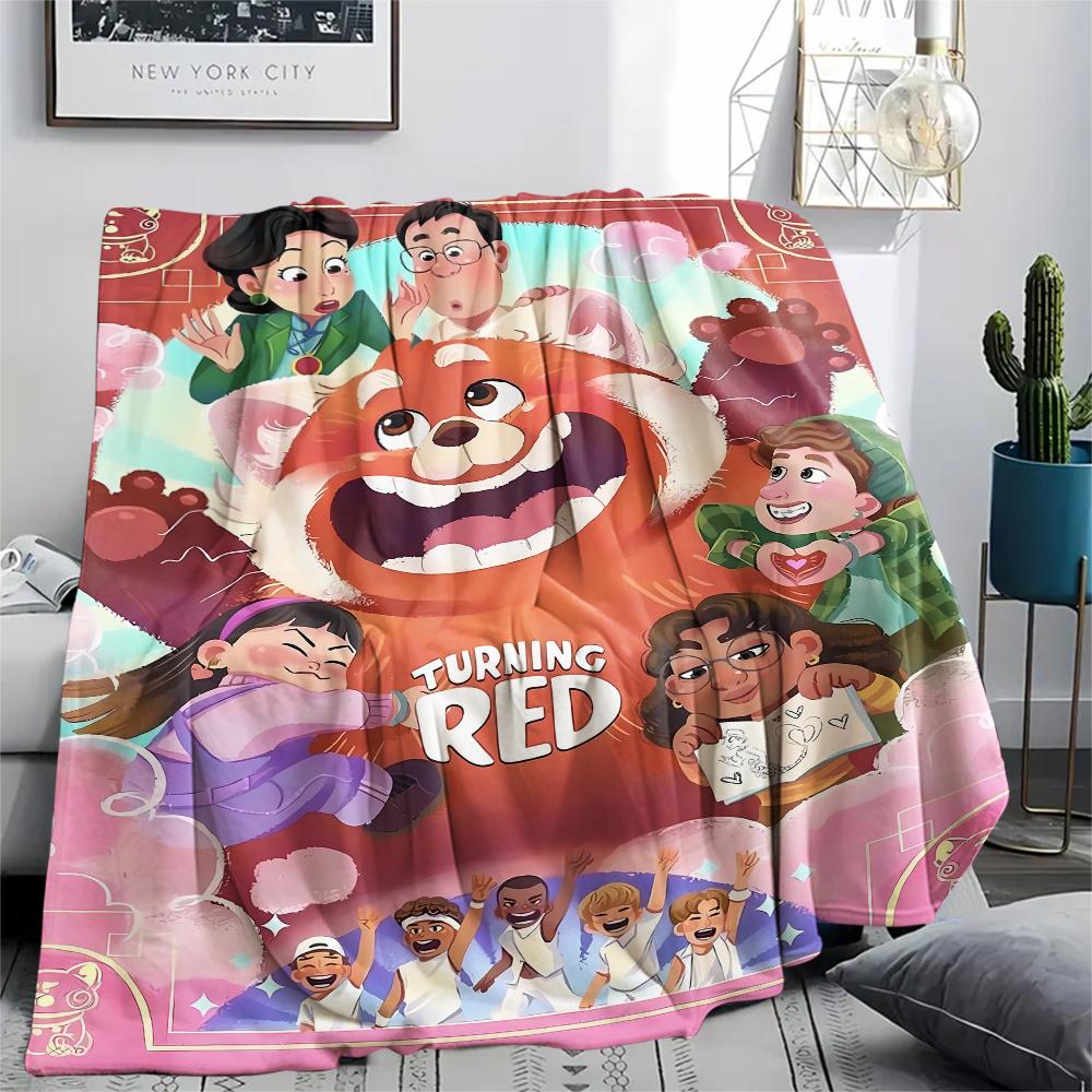 1Pc Cartoon Red Panda Print Flannel Blanket, High quality Comfortable for All Seasons, Home Decor, Warmth and Comfort, Perfect for Gifts