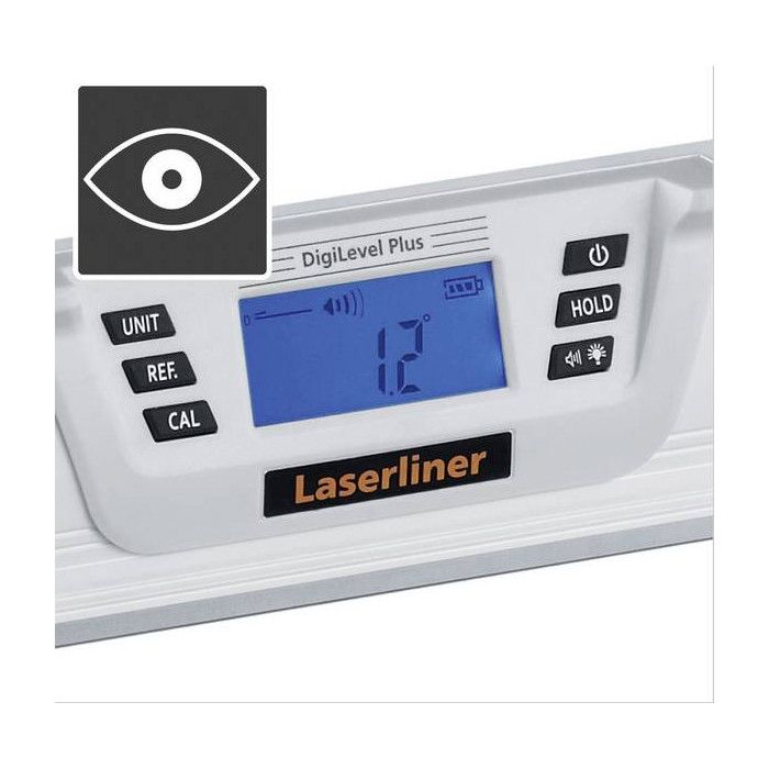 Niveau Laser - Laserliner - DigiLevel Plus - 40 Cm - Argent - Fonction Calibrage