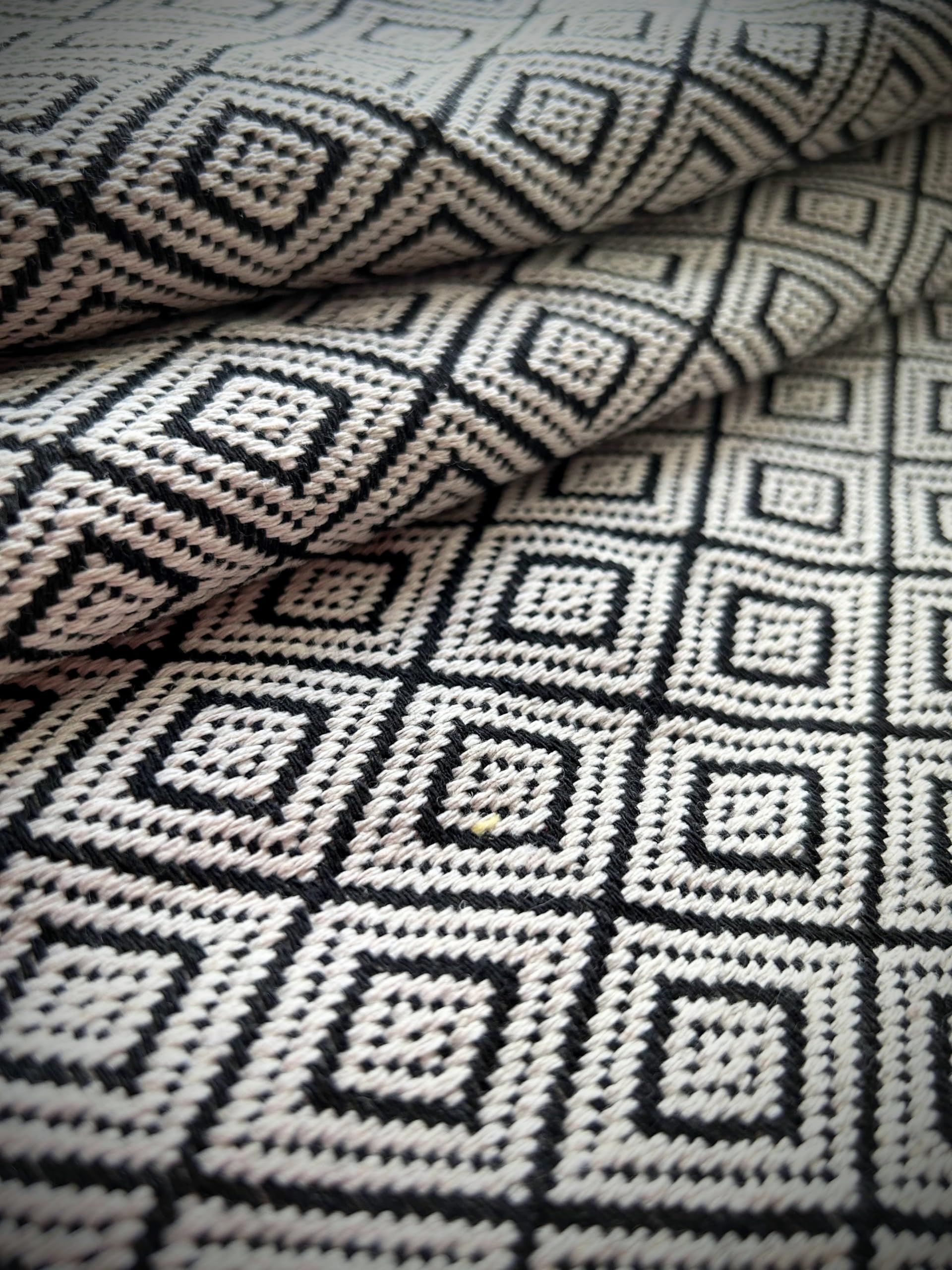 

Плотная жаккардовая ткань в форме ромба, рваная ткань в этническом стиле, узор Ortega Native, материалы для рукоделия, товары для рукоделия, обрезки ручной работы, двусторонние