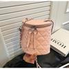 Cylinder diamond chain bucket bag women's bag  new fashion niche single shoulder popular messenger
