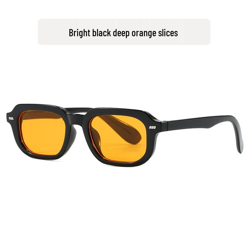 Small Square Frame Rice Nail Sunglasses - European American Style, Trendy Sun Protection Accessories