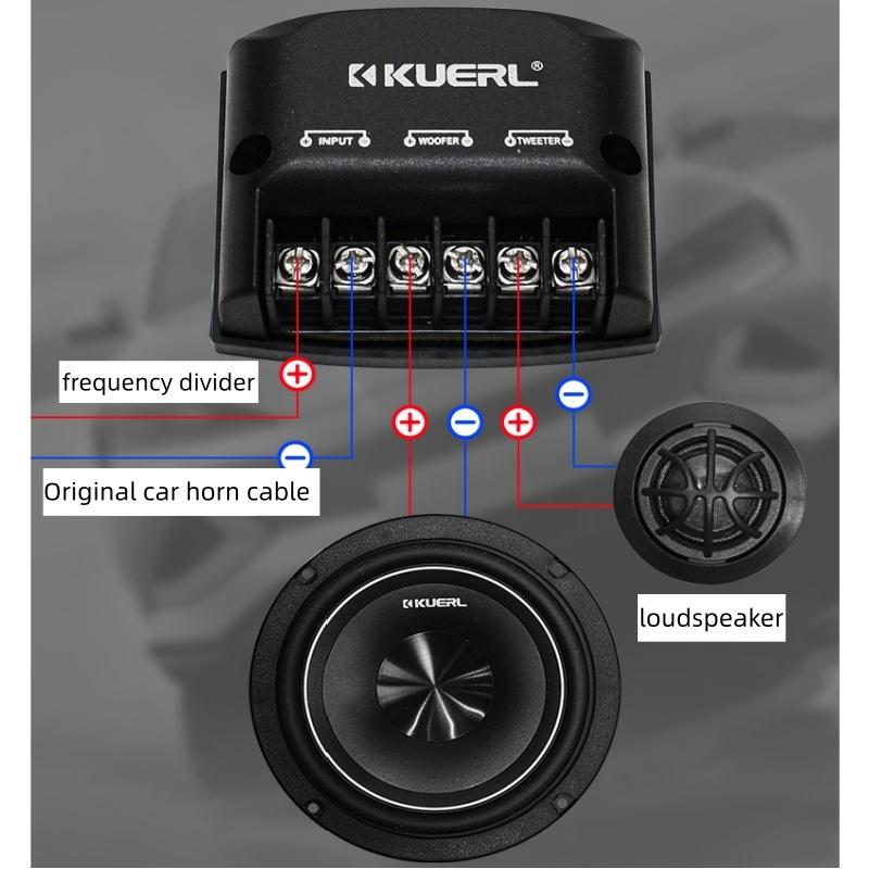 6.5-inch Car Audio 2-way Speaker Kit MAX 160W Car Audio System Modification Front Door Speaker Professiona Accessories