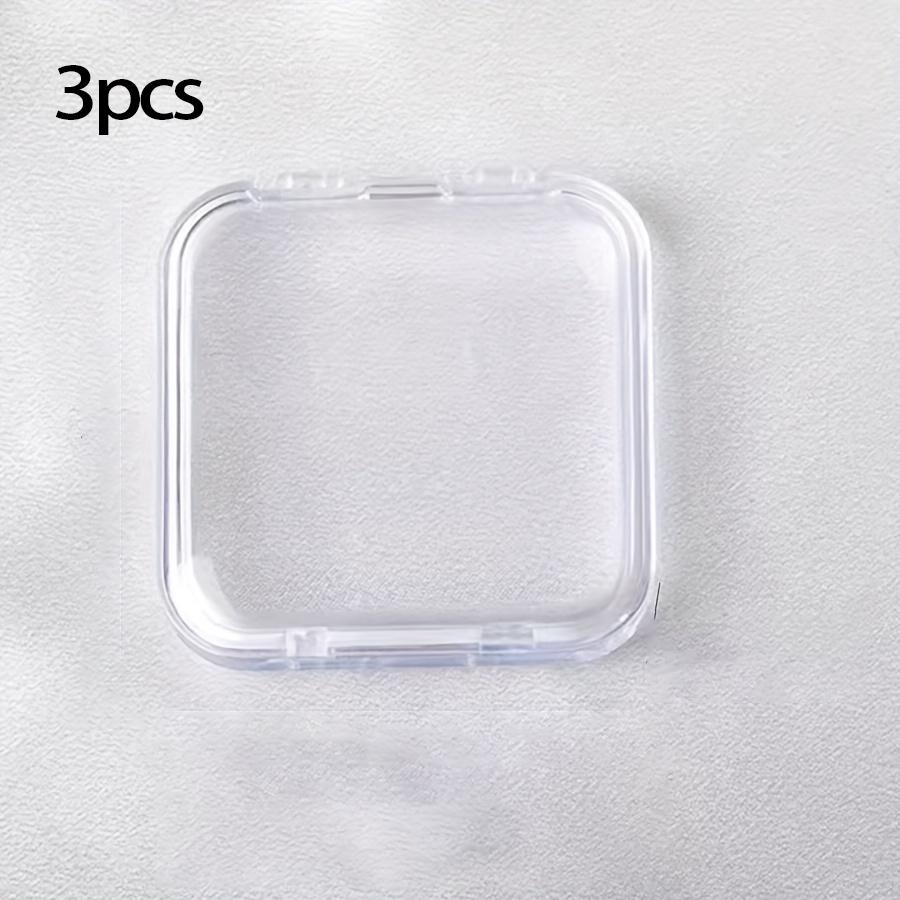 1/3PCS Press-On Nail Storage Acrylic Boxes with Adhesive Sheets Transparent Clear Nail Boxes Jewelry Storage Tool&Accessories