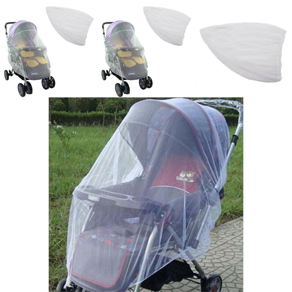 Baby Carriage Mosquito Net With Single Door For Dust And Bug Shielding