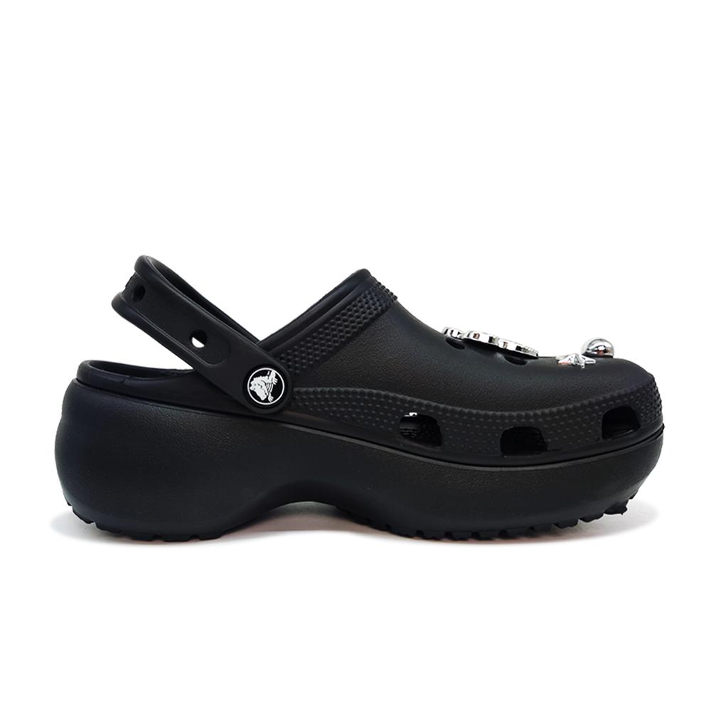 Crocs Classic Platform Clog Aoyama Electroplated Butterfly Gift Box Versatile Cloud Fashion Casual Hole Shoes Women's Black