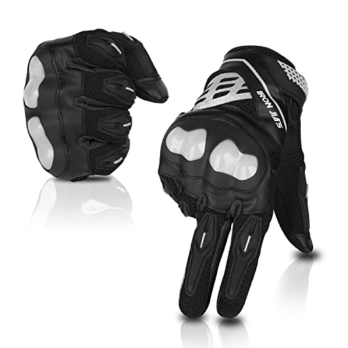 

[IRON JIA S] Motorcycle Gloves for Summer, Mesh Gloves for Summer, Motorcycle Gloves, Smartphone Compatible, Spring/Autumn, Breathable, Durable,