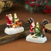 Santa's Luminous Resin House Ornament - Christmas Desktop Decoration & Small Gift