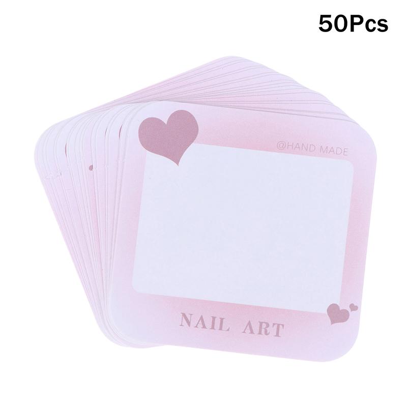 20/50 Sheets 6.5X6.3Cm Nails Packing Cardboard Handmade False Nail Design Swatch Show Cards Manicure Art Display Nailfie Prop
