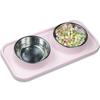 Non-Slip Mat Pet Bowls Stainless Steel Pet Feeder Basin Creative Dog Cat Food Bowl  Water Dish