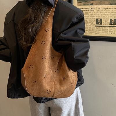 Fashion Casual Simple Texture Personalized Trend Shoulder Tote Bag Autumn New Niche Women's Large-capacity Bag