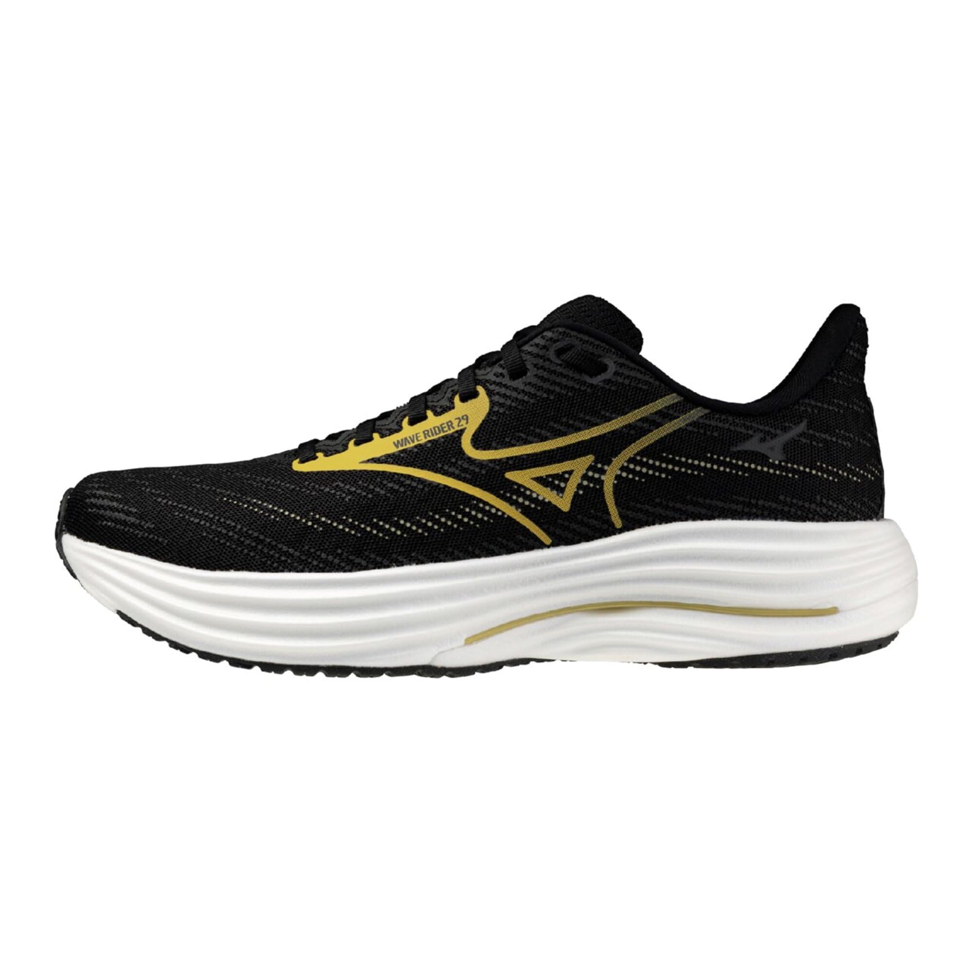 [Mizuno] Running Shoes Wave Rider 29 Men s Black x Gold x White 28.5 cm 4E