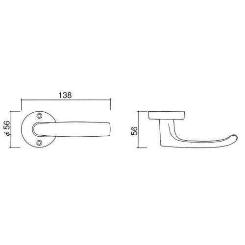 Kawaguchi Giken J-Lever, Empty Lock, JL24-1M-SG, 50mm
